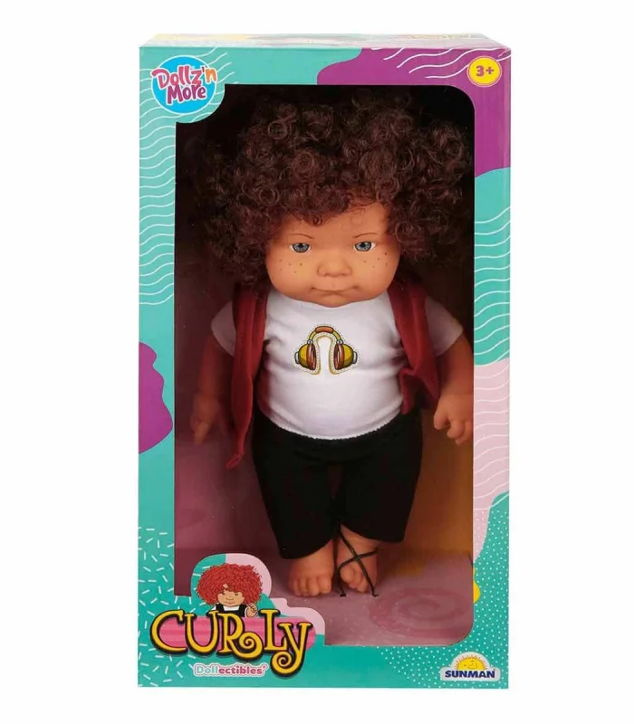 Sunman Kıvırcık Saçlı Curly Bebek 35 Cm