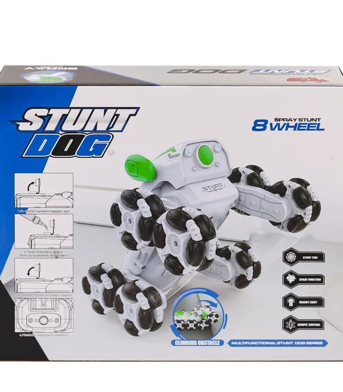 SYR-666-820 Kumandalı Buharlı 8 Teker Stunt Köpek Araba -Vardem Oyuncak