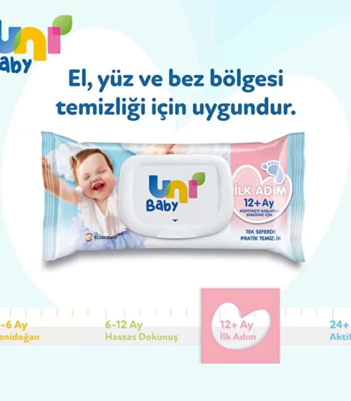 Uni Baby İlk Adım Islak Havlu Mendil 52 Yaprak