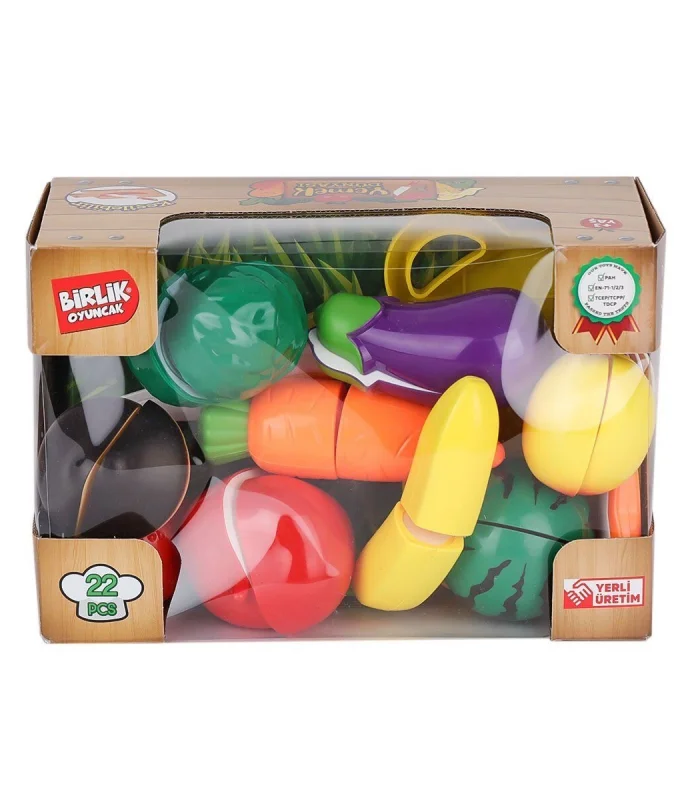 URT007-KUTU-2AB 22 PCS KESİLEBİLİEN SEBZE MEYVELER