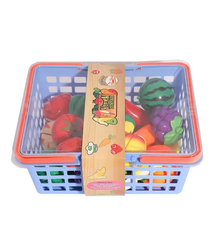 URT007-SPT-001 Kesilebilen Meyve ve Sebze Sepetli 42 Parça -Birlik