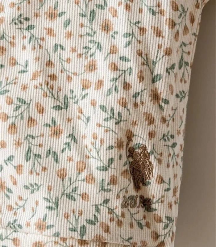 U.s. Polo 3lü Takım Usb2981 Ekru Yeşil