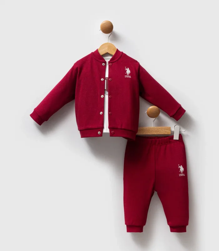 U.s. Polo Assn 3lü Takım Usb2533 Bordo