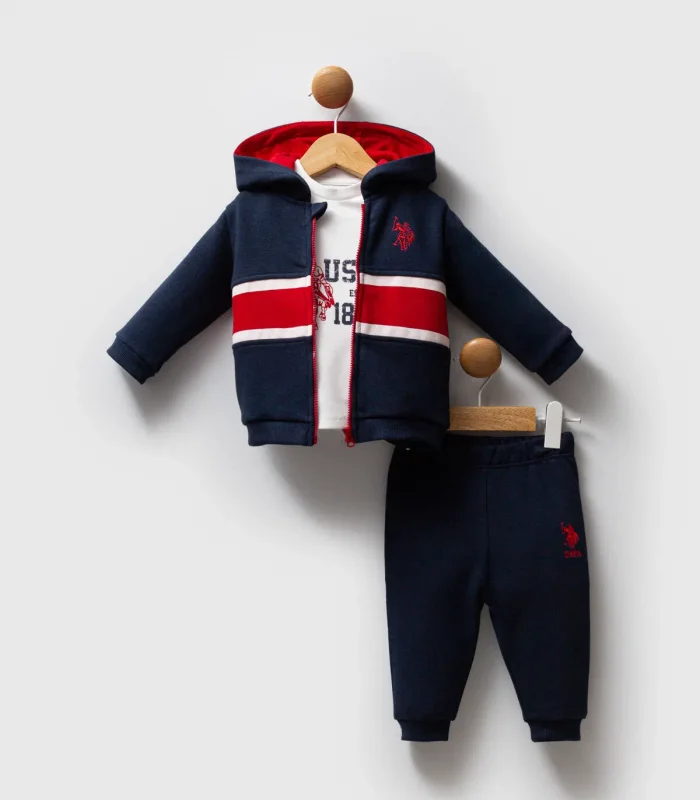 U.s. Polo Assn 3lü Takım Usb2553 Lacivert-kırmızı