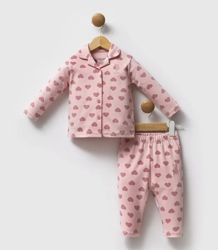 U.s. Polo Assn Gömlek Pijama Takımı Usb2711 Açık Pembe