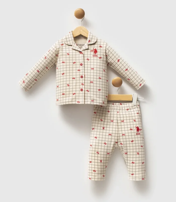 U.s. Polo Assn Gömlek Pijama Takımı Usb2728 Beyaz
