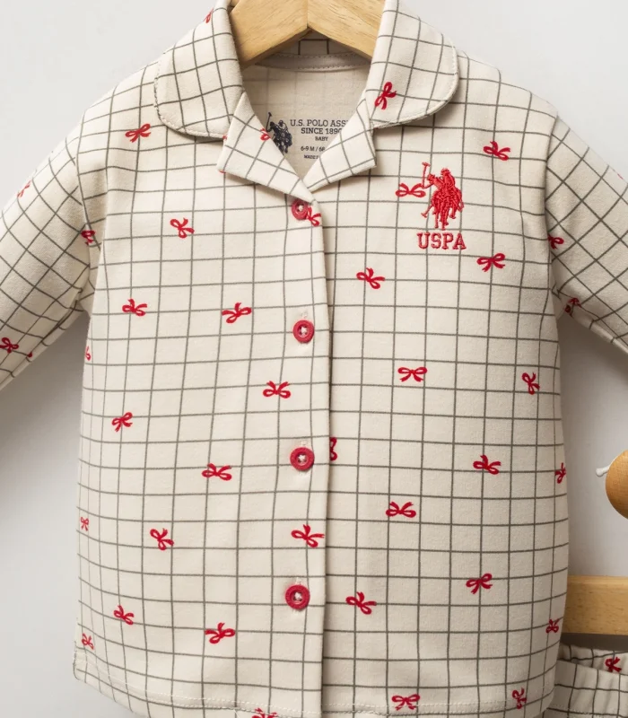 U.s. Polo Assn Gömlek Pijama Takımı Usb2728 Beyaz