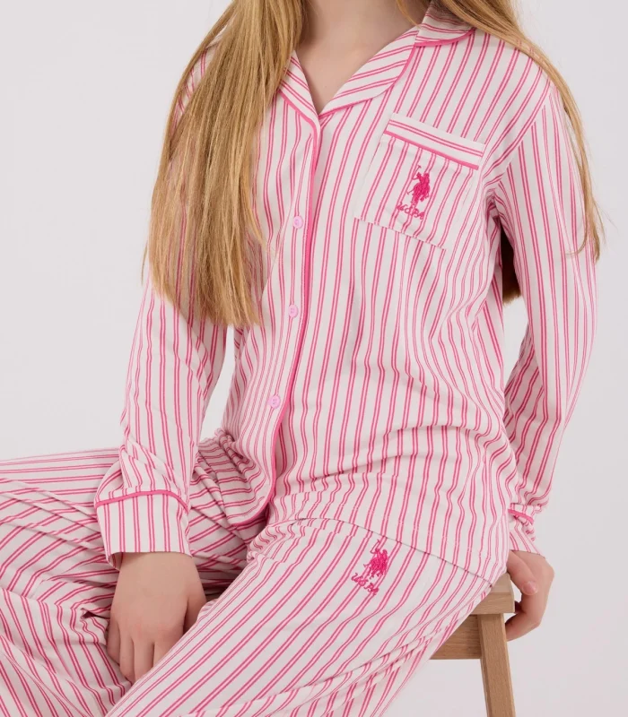 U.s. Polo Assn Gömlek Pijama Us2326-4 Fuşya
