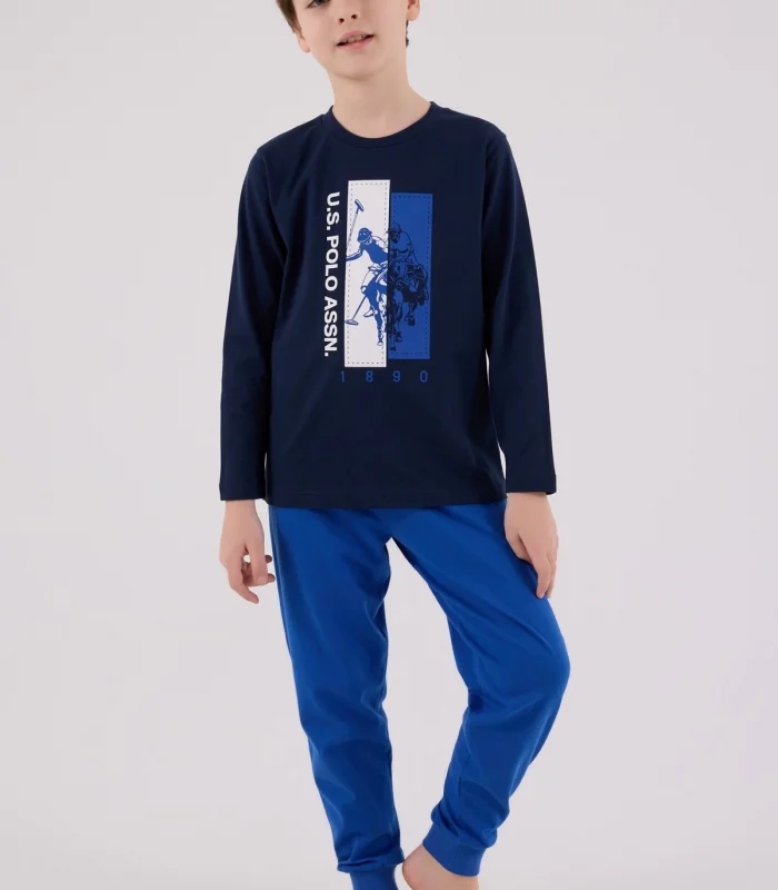 U.s. Polo Assn  Uzun Kol Pijama Takım Us2206-4 Lacivert