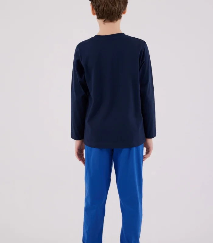 U.s. Polo Assn  Uzun Kol Pijama Takım Us2206-4 Lacivert