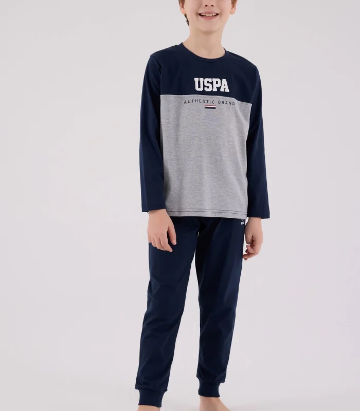 U.s. Polo Assn Uzun Kol Pijama Takım Us2220-4 Lacivert
