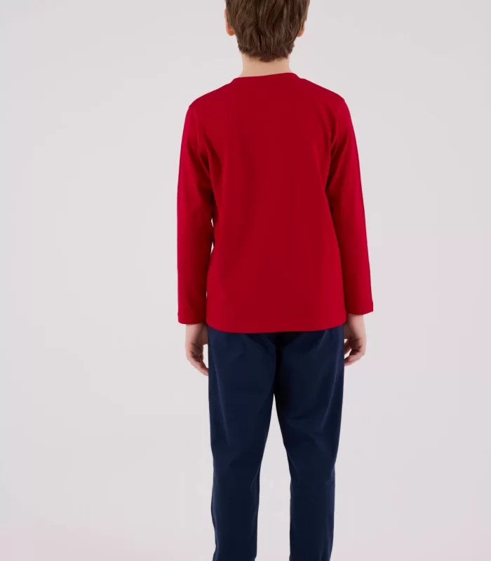 U.s. Polo Assn Uzun Kol Pijama Takım Us2233-4 Kırmızı