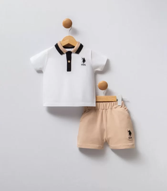 U.s Polo Bebek 2li Takım Usb2339 Beyaz-bej