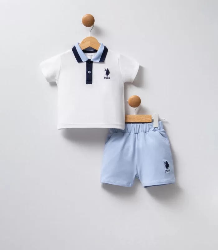 U.s Polo Bebek 2li Takım Usb2339 Beyaz-mavi