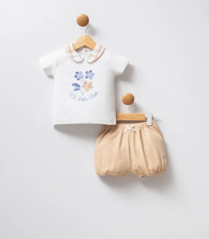 U.s Polo Bebek 2li Takım Usb2380 Beyaz