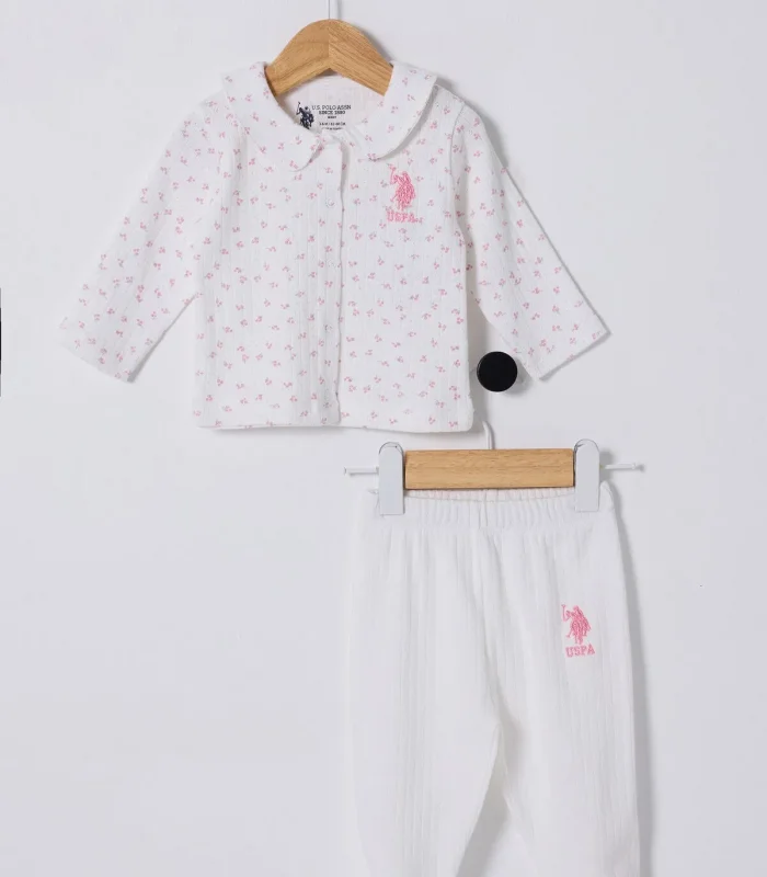 U.s Polo Bebek 2li Takım Usb2433 Beyaz-pembe