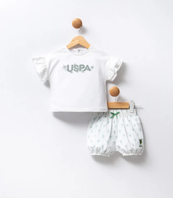 U.s Polo Bebek 2li Takım Usb2442 Beyaz