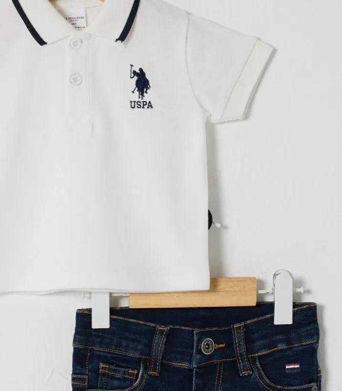 U.s Polo Bebek 2li Takım Usb2627 Beyaz