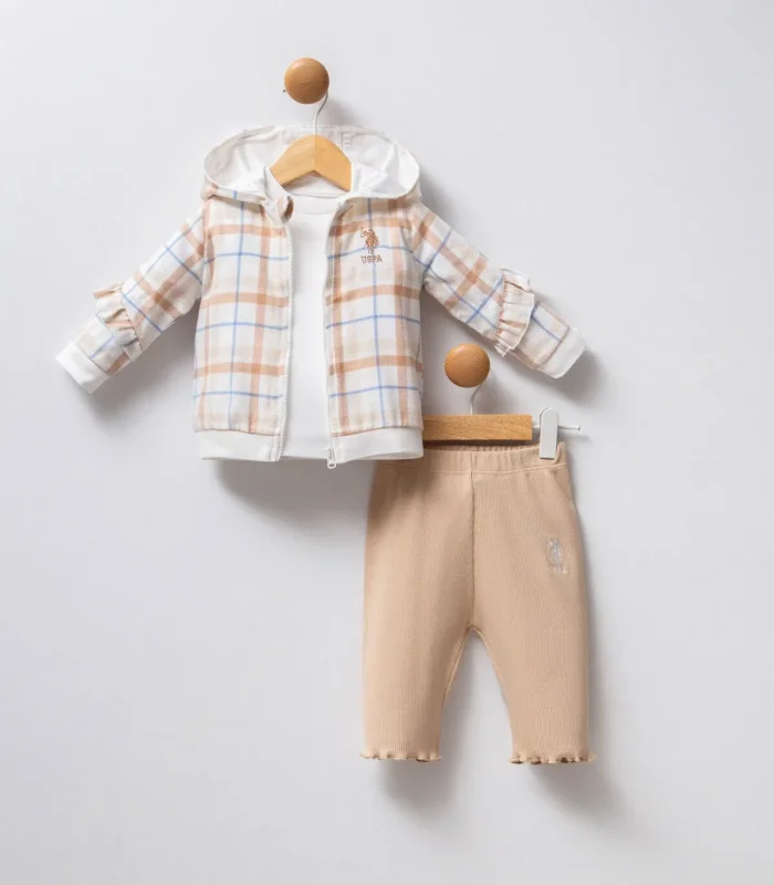 U.s Polo Bebek 3lü Takım Usb2382 Beyaz