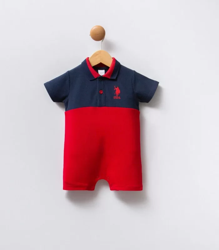 U.s Polo Bebek Tulum Usb2343 Lacivert-kırmızı