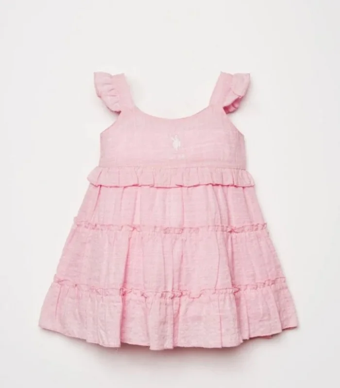 U.s. Polo Elbise Usb3033 Pembe