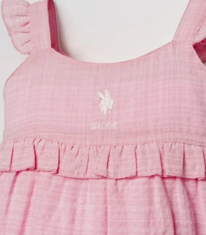 U.s. Polo Elbise Usb3033 Pembe