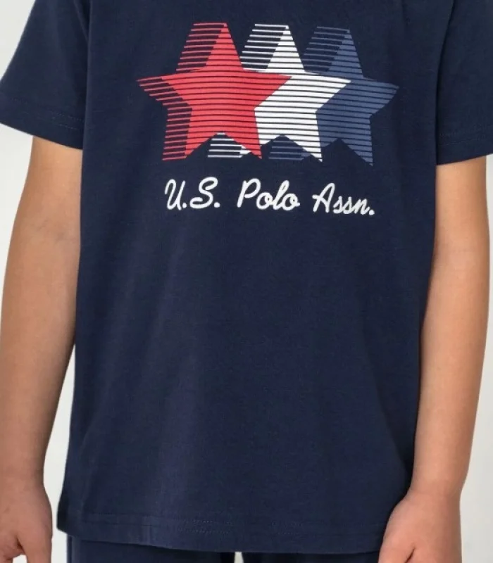 U.s. Polo Kısa Kol Pijama Takım Us2441-4 Lacivert