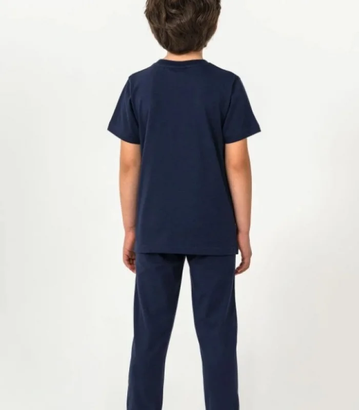 U.s. Polo Kısa Kol Pijama Takım Us2441-4 Lacivert