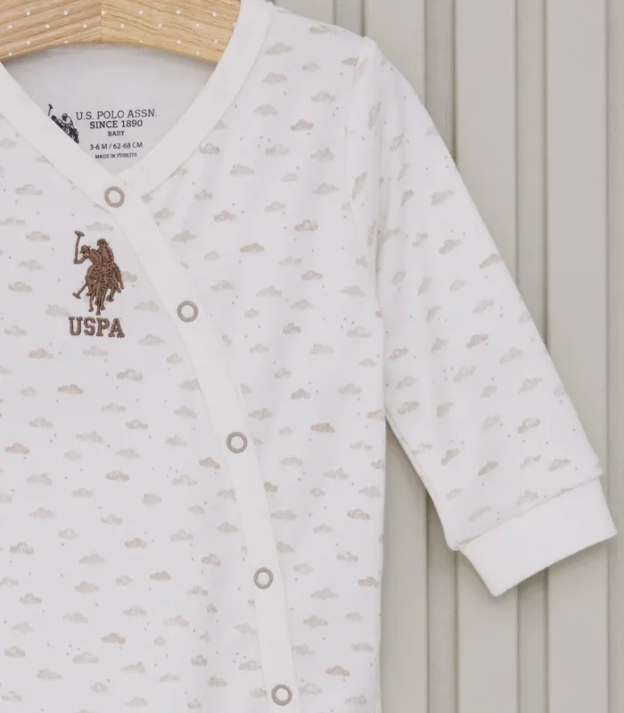 U.S.Polo Erkek Bebek Patikli Tulum USB2024 Krem