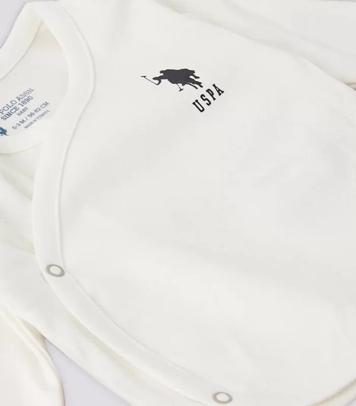 U.S.Polo Kız Bebek 10Lu Zıbın Seti USB1646 Krem