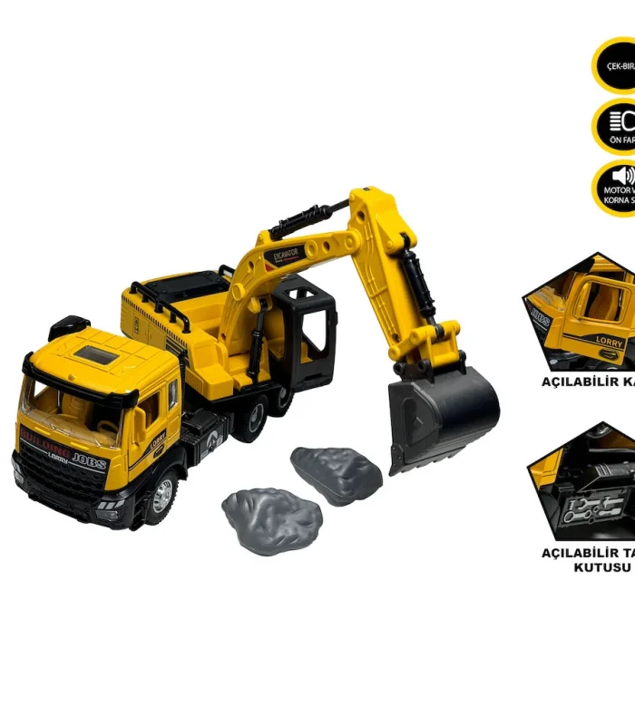 Vardem Sesli Ve Işıklı Çek Bırak Kamyon Ekskavatör Xx992-01ab