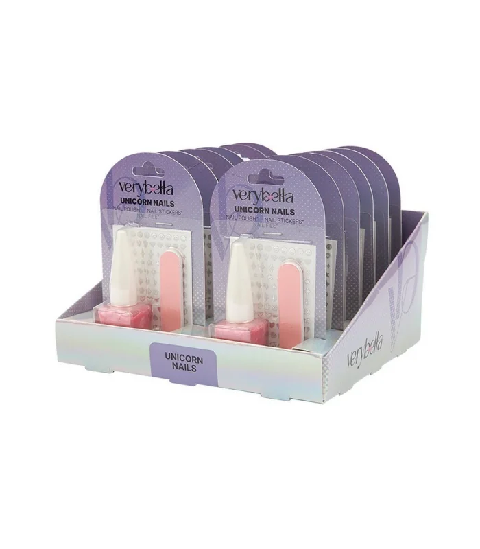 VRB48000 Very Bella - Unicorn Tırnak Seti (oje+kağıt törpü)