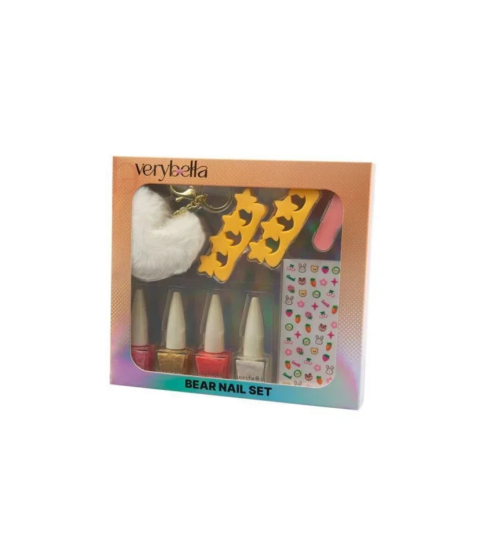 VRB61000 Very Bella - Bear Tırnak Seti (4 farklı renk oje+sticker+törpü+anahtar)