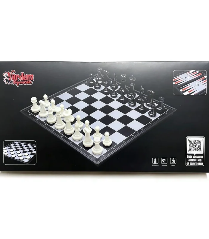 VRD10661 KATLANABİLİR SATRANÇ TAVLA VE DAMA SETİ