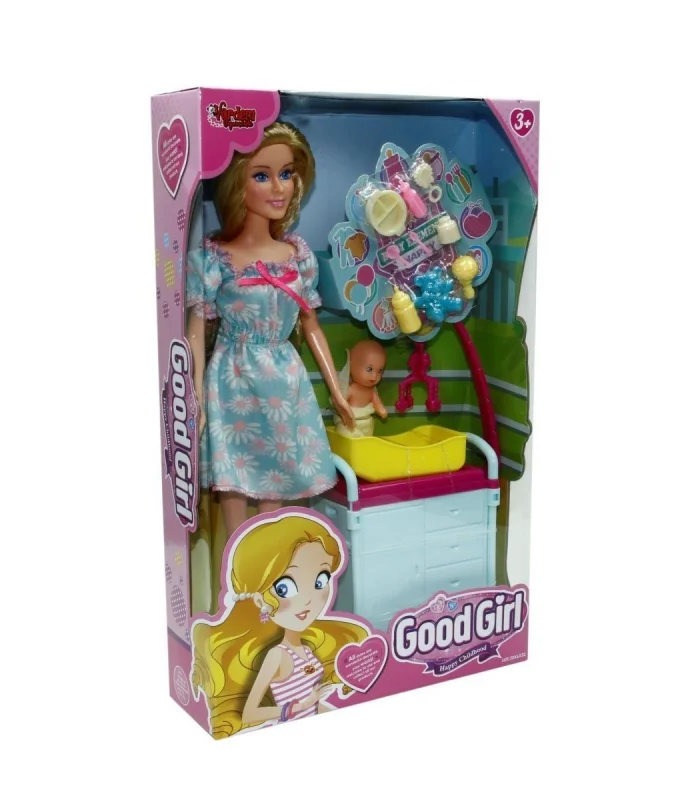 WG-115167 Kutulu 29cm Akesuarlı Beşikli Bebek - Vardem Oyuncak