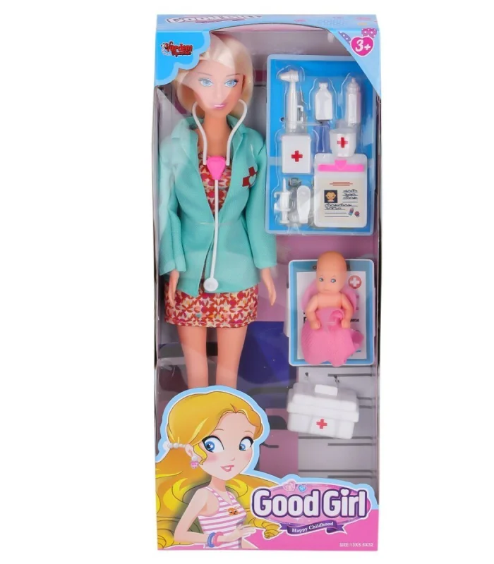 WG-115225A Aksesuarlı Doktor Bebek 29 cm -Vardem