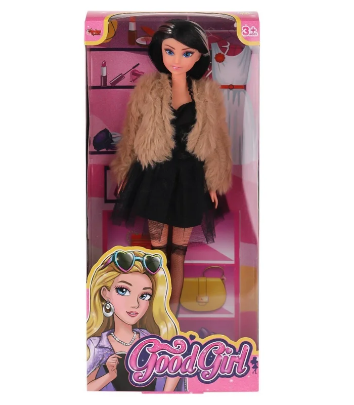 WG-115519-20 Kürk Ceketli Elbiseli Bebek 29 cm  -Vardem Oyuncak