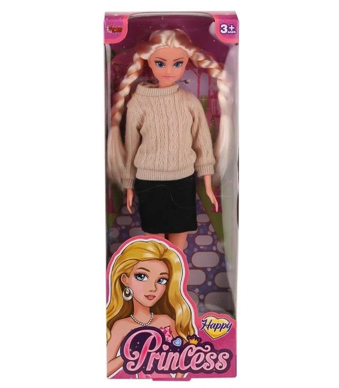 WG-115527 Kazaklı Örgü Saçlı Bebek 29 cm -Vardem Oyuncak