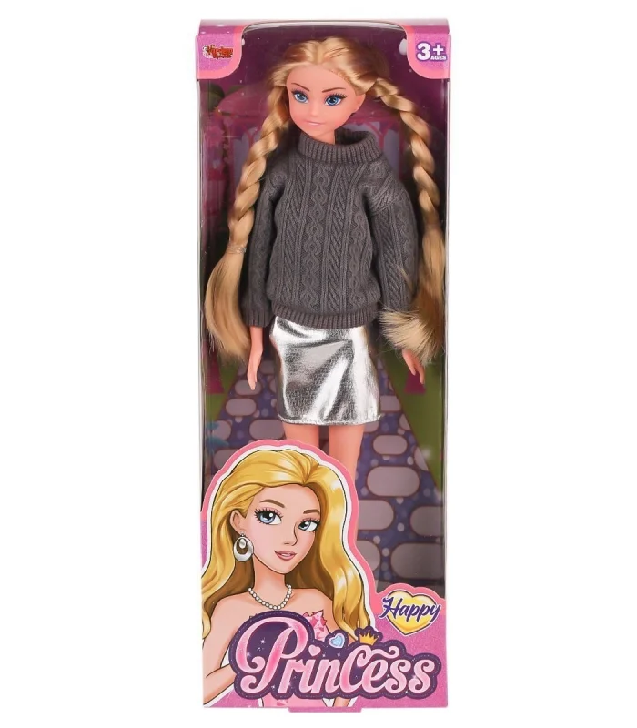 WG-115527 Kazaklı Örgü Saçlı Bebek 29 cm -Vardem Oyuncak