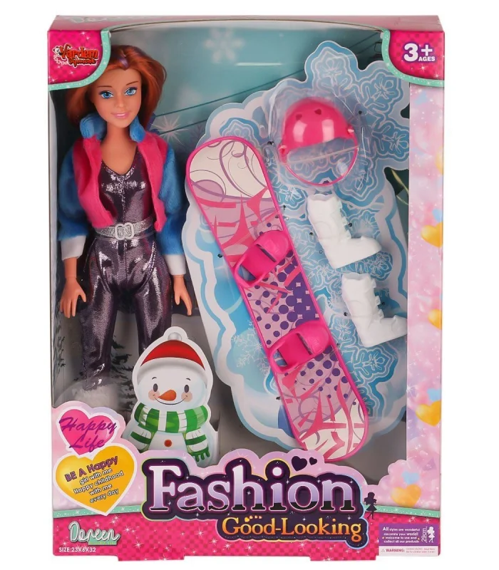 WG-66730-66731 Aksesuarlı Kayakçı Bebek 29 cm -Vardem Oyuncak