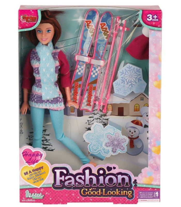 WG-66730-66731 Aksesuarlı Kayakçı Bebek 29 cm -Vardem Oyuncak