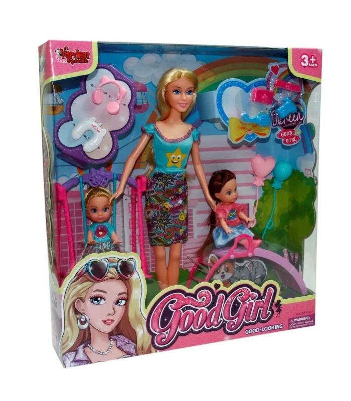 WG-66749 Kutulu 29 cm  2 Çocuklu Parkta Bebek - Vardem Oyuncak