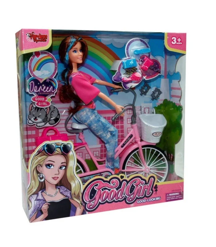 WG-66760 Kutulu 29cm Akesuarlı Bisikletli Bebek - Vardem Oyuncak