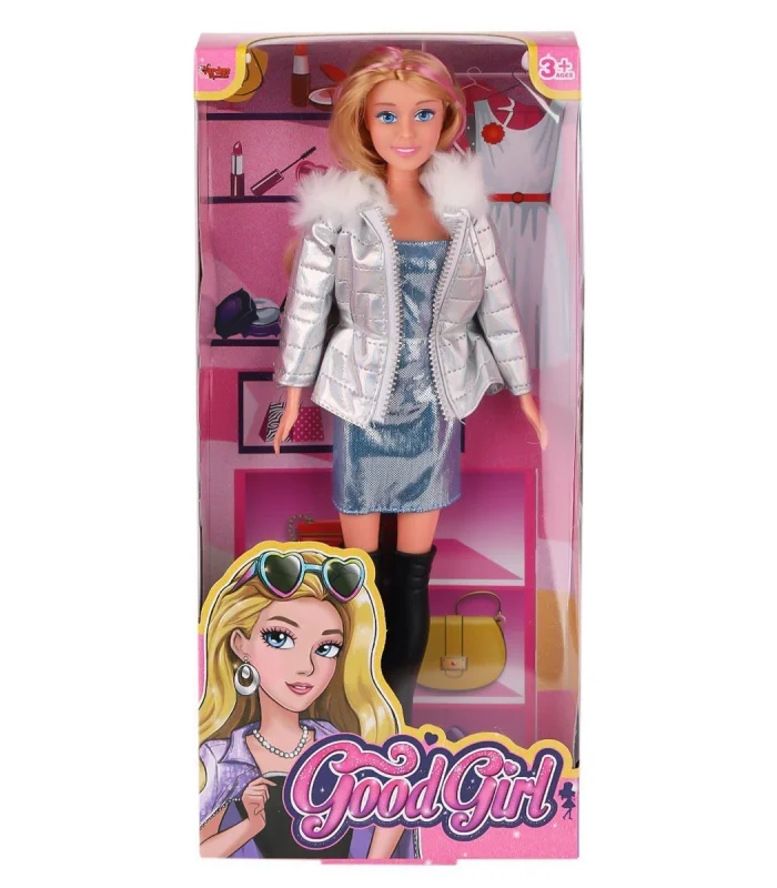 WG-66770 Parlak Elbiseli Ceketli Bebek 29 cm -Vardem