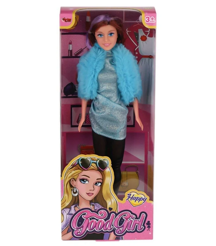 WG-66771  Parlak Drape Elbiseli Bebek 29 cm -Vardem