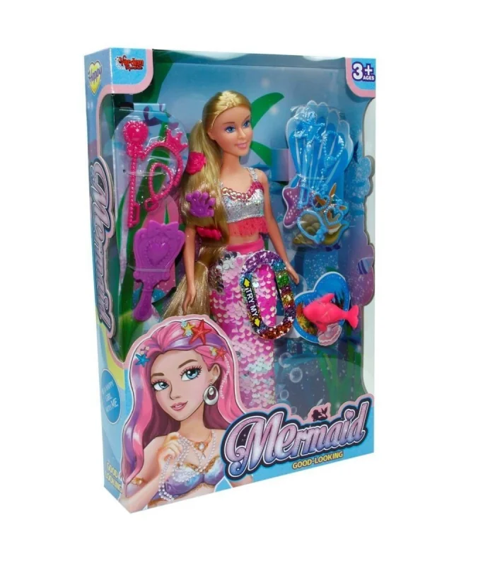 WG-66777 Kutulu 29cm Aksesuarlı Deniz Kızı - Vardem Oyuncak