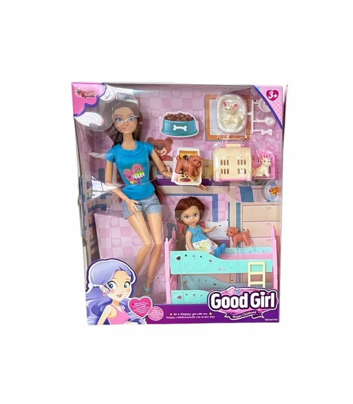 WG-C115112 Kutulu 29cm Aksesuarlı Ranzalı Bebek - Vardem Oyuncak