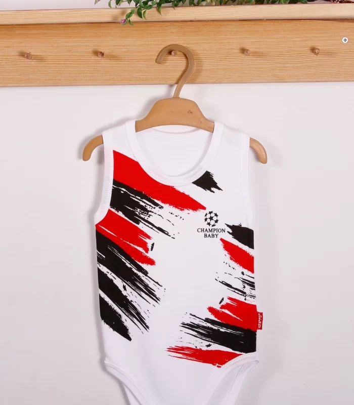 Yeni Doğan 3-12 Ay Bjk Şampiyon Askılı Unisex Body Beyaz