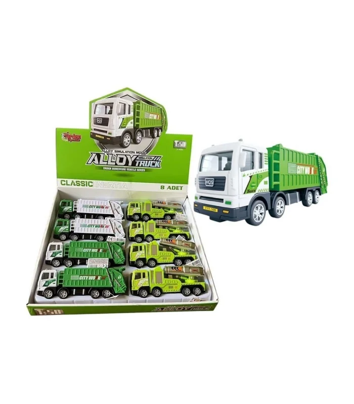 YH-711-57A SÜRTMELİ METAL 1:50 ÇÖP KAMYONU