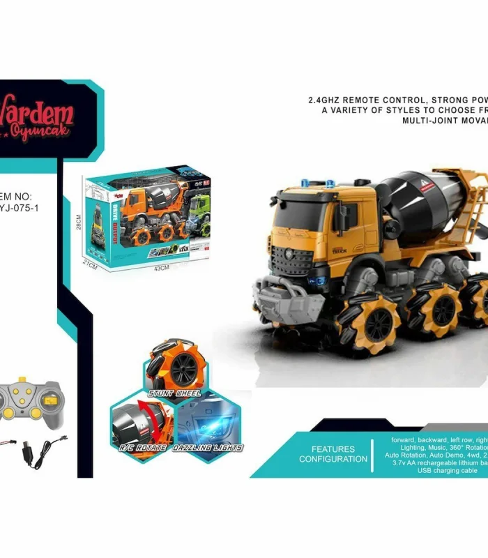 YJ-075-1 Uzaktan Kumandalı Full Fonksiyon 2.4G Işıklı ve Sesli Beton -Vardem
